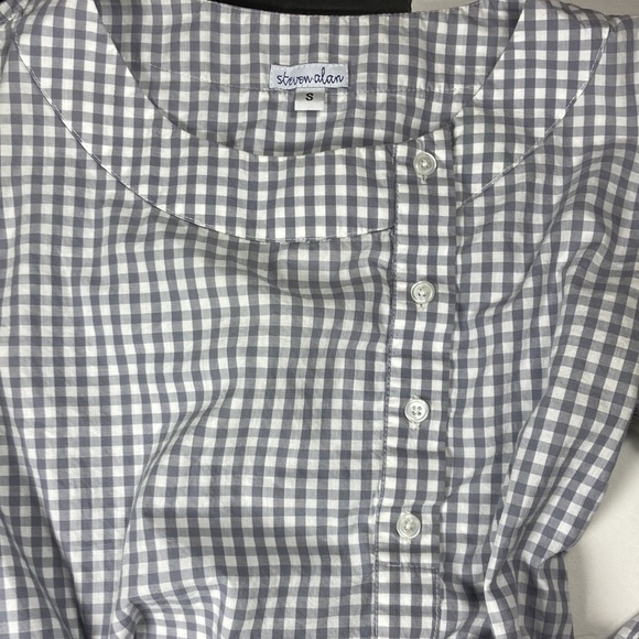 Steven Alan Long Sleeve Gingham Top - Picture 2 of 6